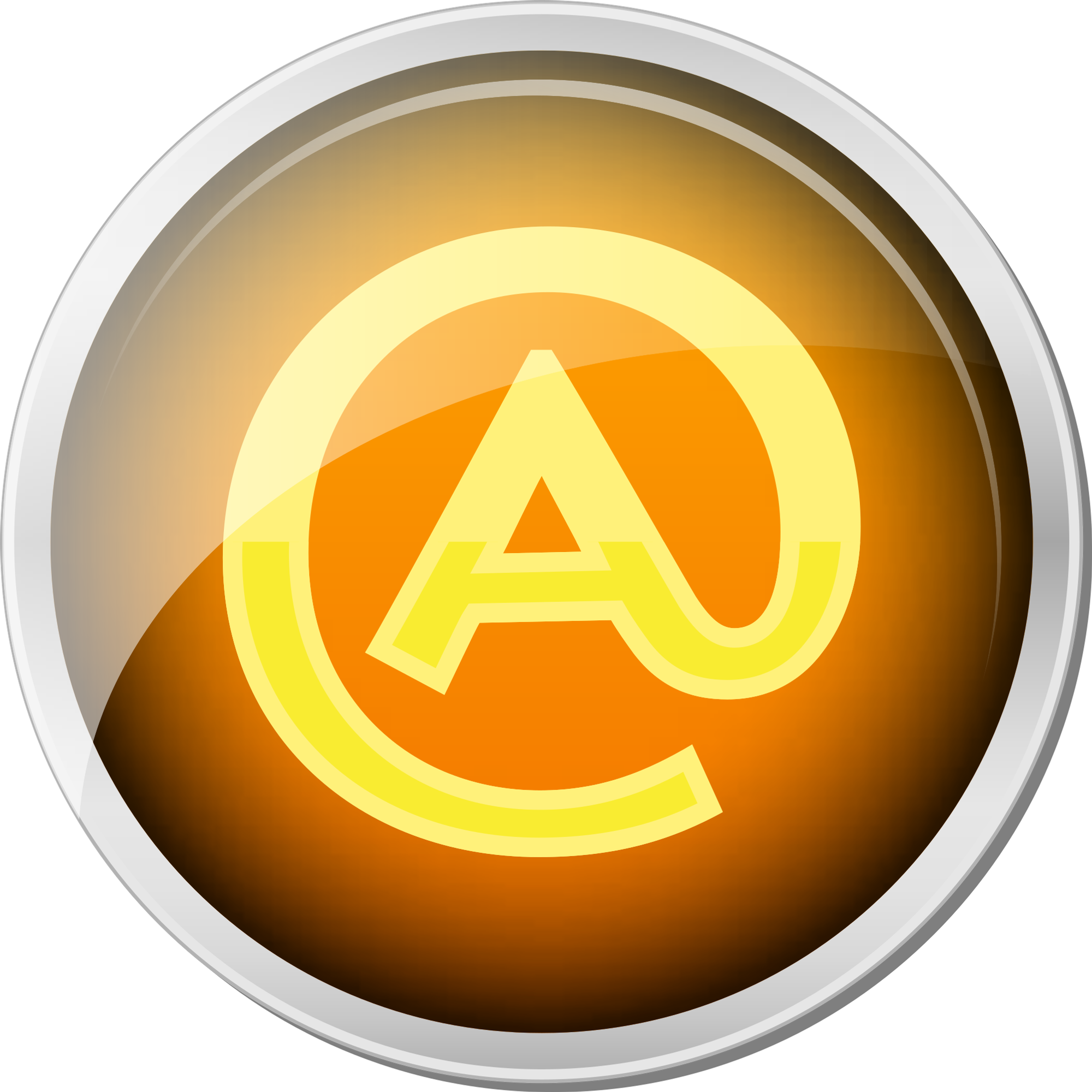 icon email orange png transparent background